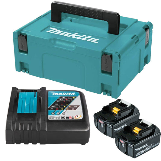 Makita 18V Li-Ion Battery Kit – Includes Charger & Carry Case | Powerful & Portable
